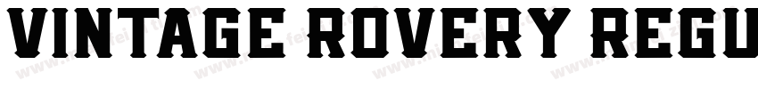 Vintage Rovery Regul字体转换